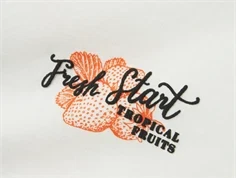 Name It cloud dancer/red orange printet t-shirt